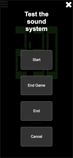 Sound system test page